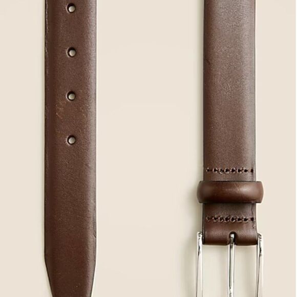J.Crew Italian Brown leather belt size 42 NWOT cigar brown - Picture 2 of 7